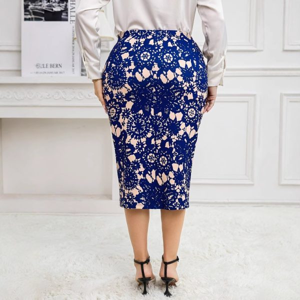 2025 New Fashionable and Elegant Women's Floral Hip Skirt European and American Plus Size - Image 5